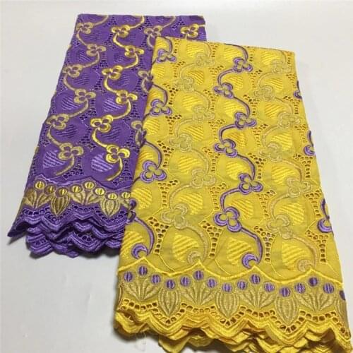 2.5 y Swiss lace fabric +2.5 y cotton lace embroidery African 100% cotton fabrics Swiss voile lace popular Dubai style 2L032101