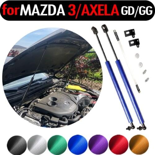 2PCS Front Hood Bonnet Modify Gas Struts Lift Support Shock Damper for Mazda 3 Mazda3 2013-2018 Absorber