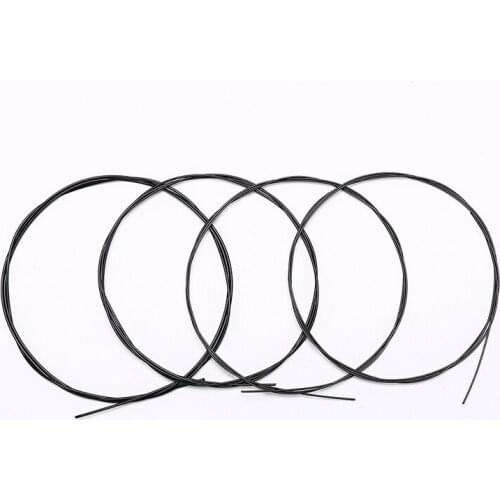 4pcs/set Black Durable Nylon Ukulele Strings Replacement Part for 21 inch Stringed Instrument