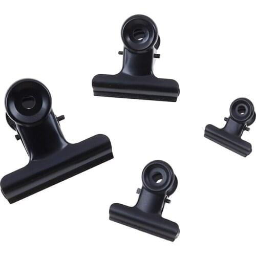 5 Pcs Letter Clips Stainless Steel Black Metal Paper File Binder Clip Stationary Office Supplies new