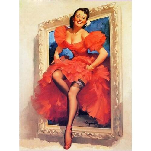 DIY 5D Needlework Diamond Embroidery Beads Beauty Gril Pattern Paintings Rhinestones Full round Diamond Mosaic Cross Stitch Kit