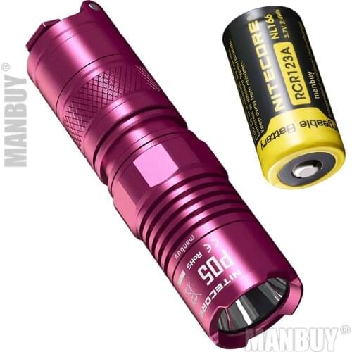 Original NITECORE P05 Torch 650mAh NL166 RCR123 Rechargeable Battery Aluminium Alloy Tactical Defense Waterproof Mini Flashlight
