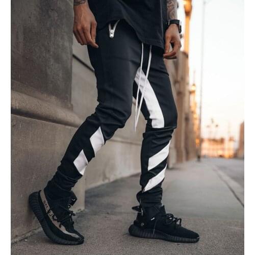 Mens Joggers Casual Pants Fitness Men Sportswear Tracksuit Bottoms Skinny Sweatpants Trousers Black Gyms Jogger Track Pants