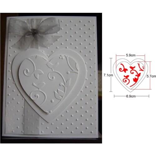 Curved Heart Lace Leaf Indentation Decor Elegant Metal Cutting Dies For New DIY Scrapbooking Album Craft Embossing Cards 2020