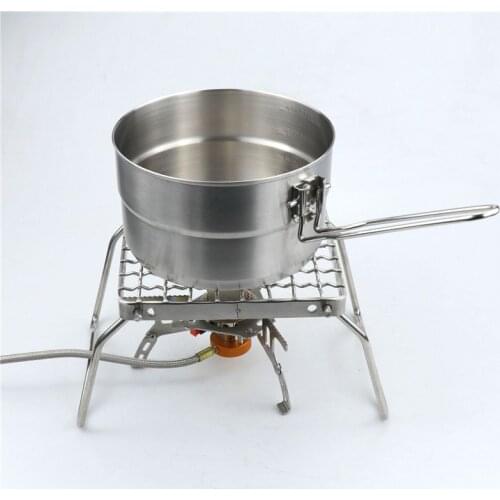 1.5L Portable Folding Stainless Steel Cooking Pot Outdoor Camping Picnic Tourism Kitchen Tableware Cookware Cauldron Metal Pan