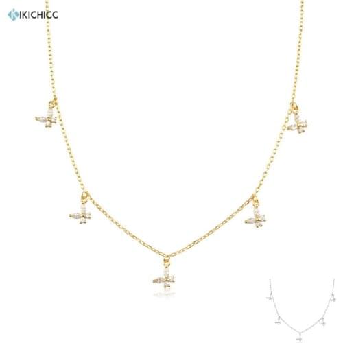 KIKICHICC 925 Sterling Silver Gold Butterfly Zircon Charm CZ Long Chain Choker Necklace Women New 2021 Wedding Party Jewels