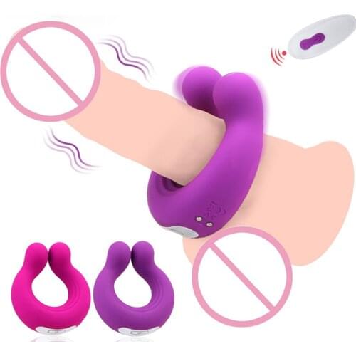 Cock Ring Vibrator 9 Speeds Penis Ring Massager Vibrator Penis Clitoral Stimulation Sex Toys for Man Goods for Adults