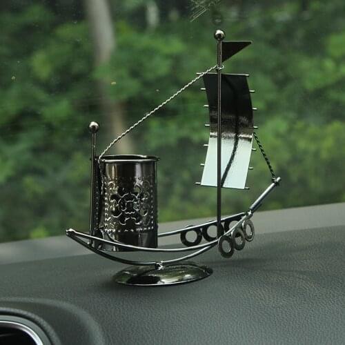 Metal pen pen ship sailing craft villain iron Everything is going smoothly decoration decoration Home Furnishing Office