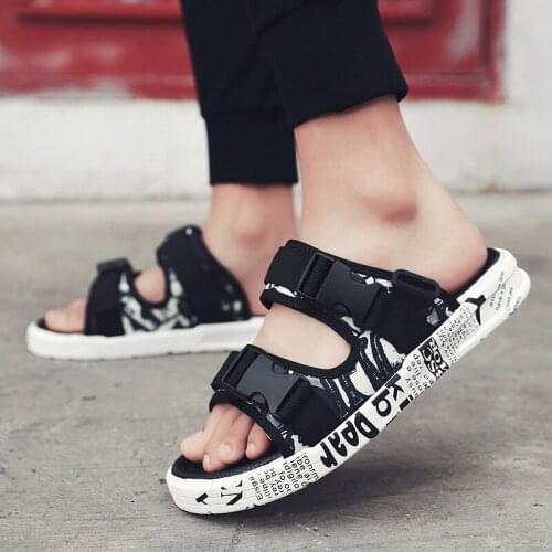 Mens Sandals 2021 New Youth Canvas Summer Dual-use Outdoor Beach Slippers Casual Outdoor Shoes