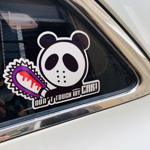 Car Stickers Cartoon Don't Touch My Car Decals Cute Side Door Rear Window Glass Scratch Block Decal Waterproof Motorcycle Sticke