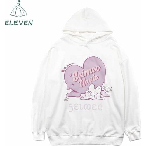 New Autumn and Winter Double-faced Hat Cotton Pullover Harajuku Style Streetwear Loose Hoodie Commuter Top