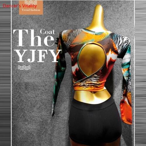 Newest Fashion Modern Cotton Long-Sleeve Costume Comfortable Sexy Latin Dance Top For Women/Female/Lady, Performance Wear