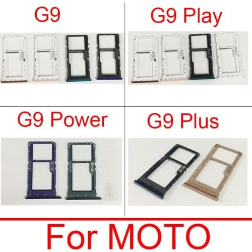 SIM Card Slot SD Card Tray Holder Adapter For Motorola Moto G9 / G9 Play / G9 Plus / G9 Power Replacement Part