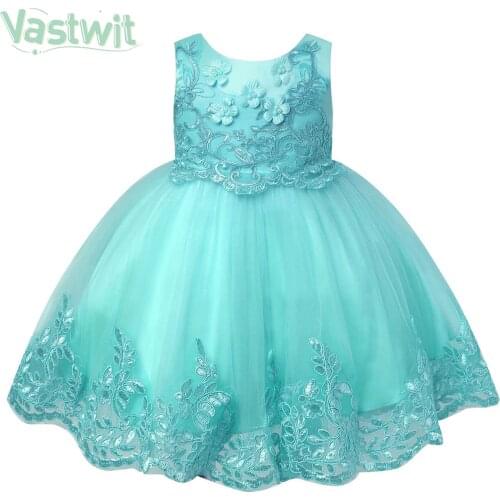 Newborn Clothes Infant Dresses For Baby Flower Girl Wedding Princess Dress Lace Mesh Tutu Birthday Party Dress Vestido 2 3 4 Y