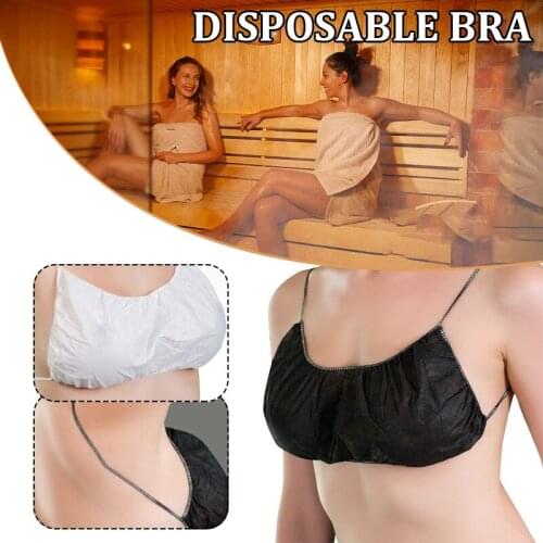 Disposable Bra Disposable Convenience Spa Underwear with Elastic Shoulder Straps For SPA Salon A7