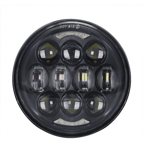 New Brightest DOT Approved 80W LED Chips 5-3/4" 5.75" Round LED Projection Headlight for motorbike Motorcycles Black