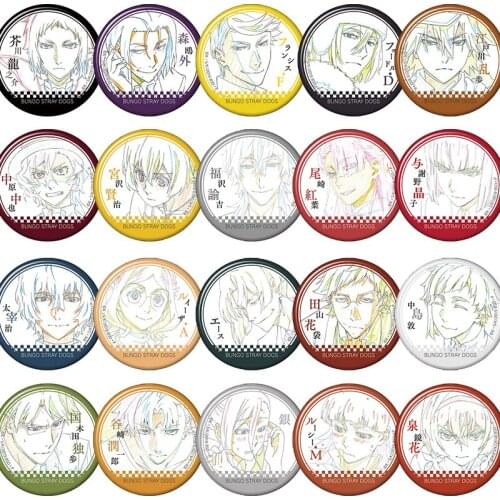 58 mm Bungo Dogs Stray Dogs cartoon badge Cool Iron Brooch Buttons