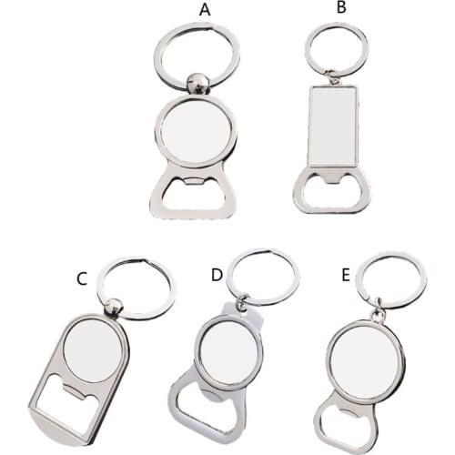 Blank Keychain with Key Ring Double-Side Printed Heat Transfer Keychain for Christmas Graduation Present W0YA