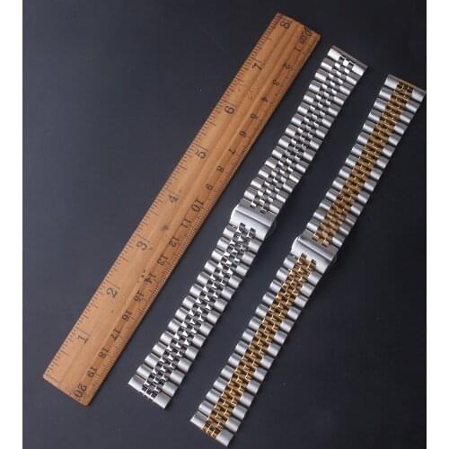 Polished And Unpolished Watchbands Stainless steel Watch strap for Brand Wrist watches men women 17mm 18mm 19mm 20mm 21mm 22mm