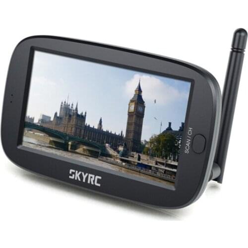 SkyRC 4.3" LCD 5.8G 40Ch FPV Monitor 2-In-1 Wireless Receiver Black For FPV Multicopter RC Quadcopter Part