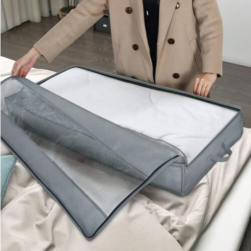 1 Quilt Storage Bag Foldable Quilt Dust-Proof Cabinet Storage Box Non-Woven Storage Bag Clothing Container Traveller Storage Bag