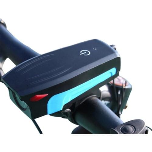 Mounchain Mountain Bike Headlight Touch Horn Lamp USB Charging waterproof Electric Horn Bell Cycling bike light Accessories