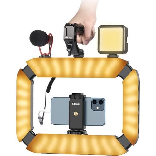 Ulanzi U200 Ring Light Video Light fill light for DSLR Phones cameras selfie Video Photo Light with stand colde shoe 8500k