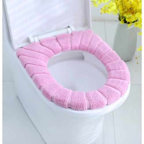 Toilet Seat Cover, Warm Soft Acrylic Washable Carpet, Home Decor, Closestool, Mat, Seat Cover, Toilet Lid, Bathroom Accessories
