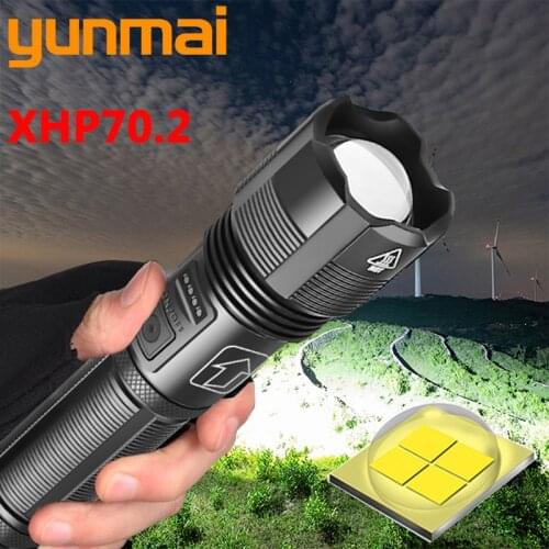 High Quality XHP70.2 Tactical Hunting Led Flashlight Power by 18650 AAA Battery Usb Rechargeable Torch Zoomable XHP50.2 Lantern