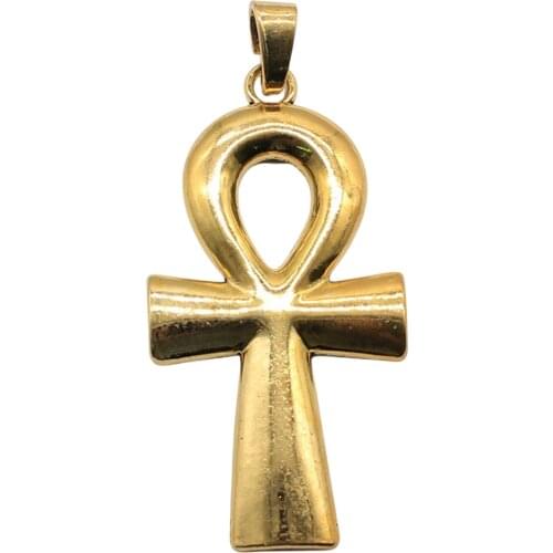 WYSIWYG 1pcs 80x42mm Large Cross Charm Pendants Antique Silver Color Tone Ankh Cross Charm Big Ankh Cross Charm