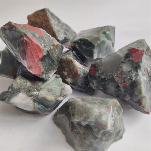 South Africa Natural Stone Dragon Bloodstone Crystal Rock Rough Stone Mineral Specimen Chakra Reiki Healing Gemstone