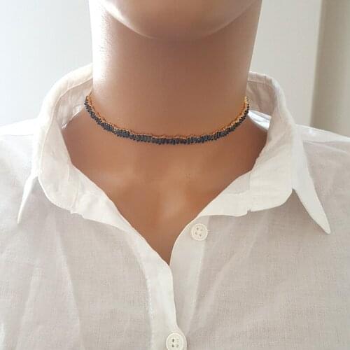 Choker Women Necklace Bridal Choker 925 Sterling Silver Made in TURKEY