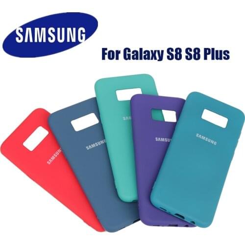 For Samsung Galaxy S8 Plus/S8+ Liquid Silicone Case Phone Protection Cover For S 8/S8 Plus/S8 + Touch Soft Silky Shell With Logo