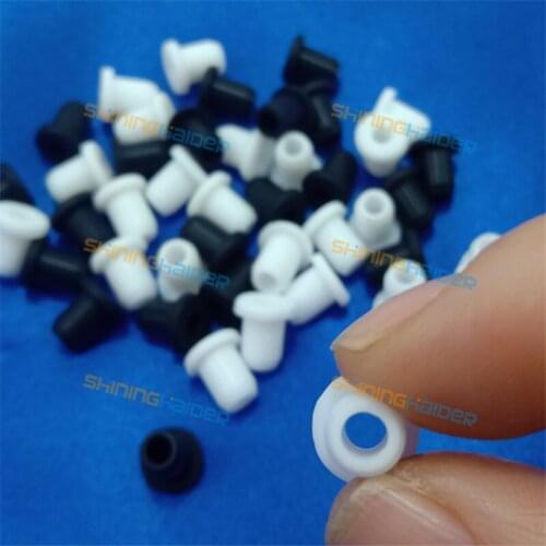2-5PCS big size white and black dustproof waterproof silicone rubber T type through hole silicone plug box outlet sealing