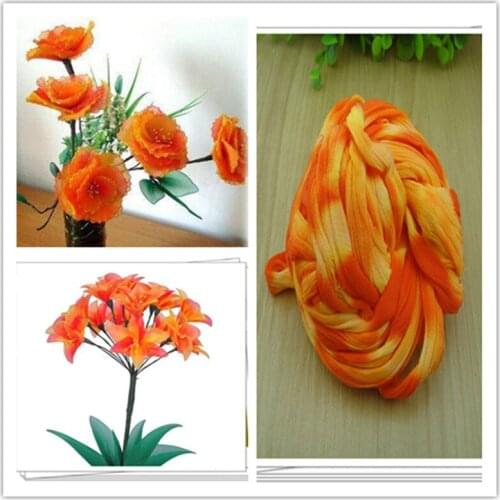 54 colors mix shipping or only one color ship double color stocking flowers/nylon flower /silk flower making/ DIY flowers craft