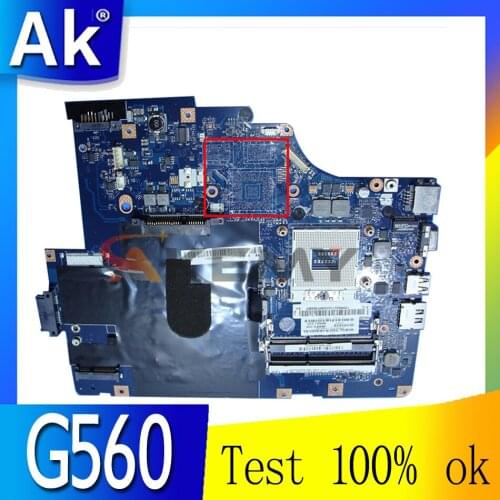 Akemy For Lenovo G560 Laptop Motherboard NIWE2 LA-5752P Main Board HM55 UMA DDR3 with Free cpu
