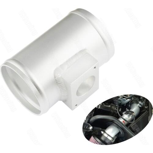Car Aluminium Mass Air Flow Sensor Adapter MAF Air Intake Mount For Mitsubishi ASX Lancer Outlander Air Intake Meter Mount 76mm