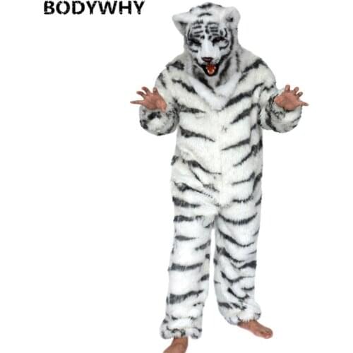 White Tiger Mascot Costume Cosplay Party Game Dress Outfit Advertising Halloween Adults Size Fursuit Character Xmas