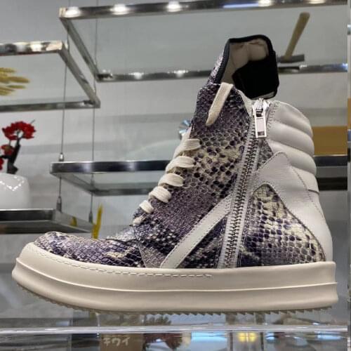 Snake Print Boots for Men 19#25/10d50