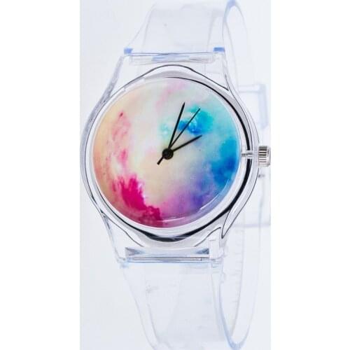 Fashion Women Wristwatches Plastic Clock Transparent Strap Student Sport Watches Lady Girls Casual Transparent Quartz Watch