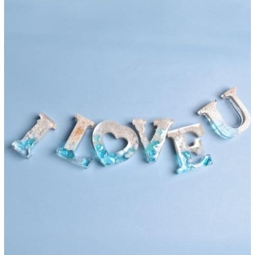 DIY 26 Alphabet Letters Mold Handmade Silicone Mold UV Epoxy Moulds for Jewelry Making Tools