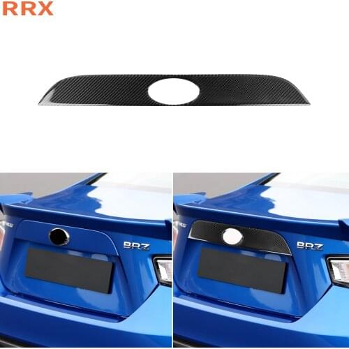 For Subaru BRZ For Toyota 86 2013-2020 Carbon Fiber Rear Trunk Emblem Badge Cover Sticker Scratch Protection Bumper Strip Trim
