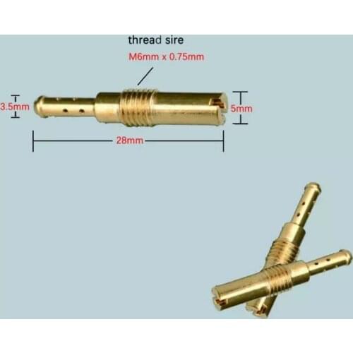 M6x0.75 Slow Pilot JET For OKO KOSO CVK GY6 Carburetor ATV Buggy Go Kart Scooter Dirt Bike Parts 28 to 80 4 capsules
