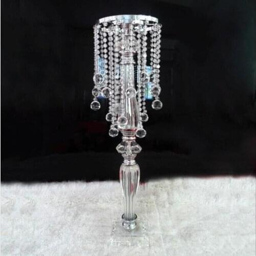 Hot 70cm Tall crystal wedding centerpiece table flower stand, party decoration 10pcs
