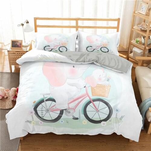 Cute Panda Duvet Cover Set Cartoon Animal Bedding Kids Boys Girls Bed Set Quilt Cover Twin Full Queen King Size Bed Clothes