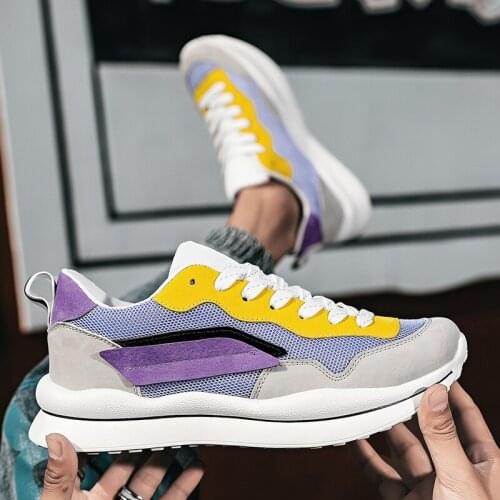 2021 New Men Autumn Sneakers Outdoor Walking Footwear Man Breathable Mesh Flats Shoes Lace Up Casual Sneakers Sapato Masculino