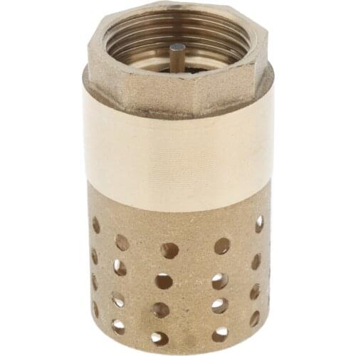 Brass In-Line Check Valve with Strainer 1 inch Easy to Install Brass Foot Valve