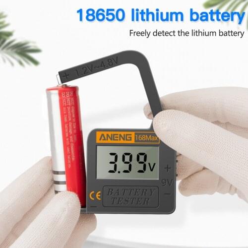 Mini 168Max Electronic Digital Lithium Battery Capacity Tester Checkered Load Analyzer LCD Display For AAA AA Button Cell
