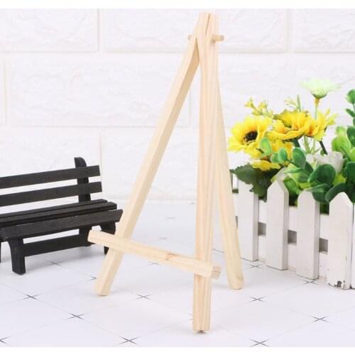 YYDS Natural Wood Mini Easel Frame Tripod Display Meeting Wedding Table Number Name Card Stand Display Holder Children Painting