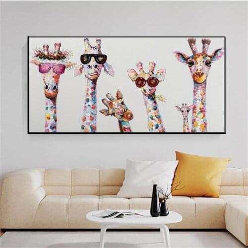 Painting By Numbers Cartoon cute deer Paint Kits Oil Painting Number Canvas Pictures Painting Unique Gift For Living Room